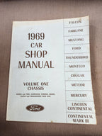 1969 Ford Car Shop Manual 5 Volume Set Falcon Fairlane Mustang Thunderbird EUC