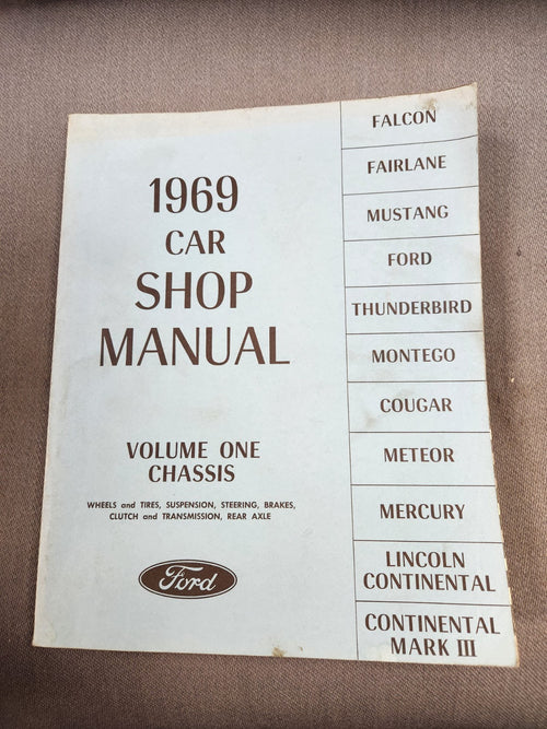 1969 Ford Car Shop Manual 5 Volume Set Falcon Fairlane Mustang Thunderbird EUC
