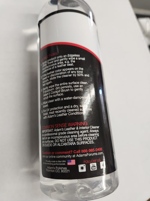 Adams Polishes Leather & Interior Cleaner 16 OZS