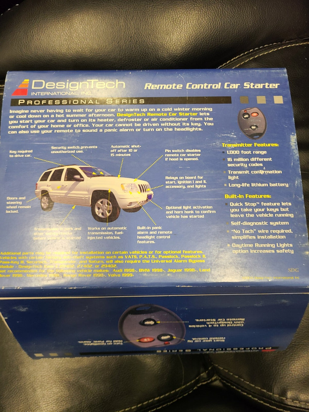DesignTech Remote Deluxe Car Starter-Keyless Entry/Car Lock Unlock Model#40026T