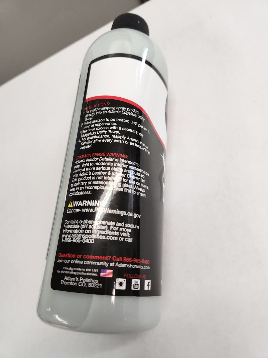 Adams Polishes Interior Detailer with Microban 16 OZS
