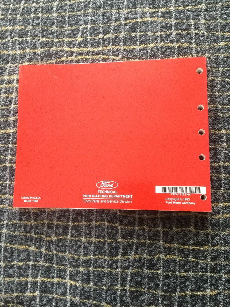 Ford Continental 1994 Electrical And Vacuum Troubleshooting Manual