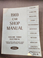 1969 Ford Car Shop Manual 5 Volume Set Falcon Fairlane Mustang Thunderbird EUC