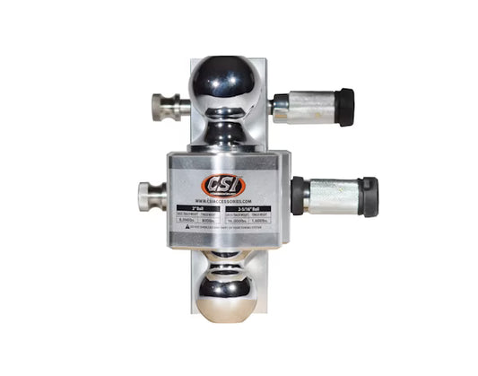 CSI 106256 Aluminum Adjustable Ball Mount – 6" Drop, Fits 2.5" Receivers